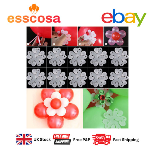 Reusable balloon flower clips - flower,