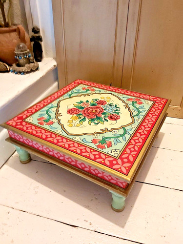 Hand painted wooden rikisha - painted,
