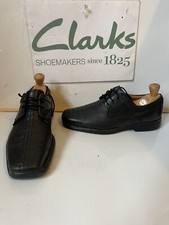 Clarks Flexlight Leather Shoes Size UK 6 EU 39.5 In Black