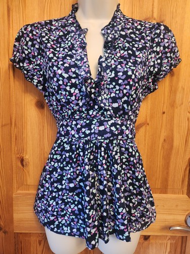 Oasis navy cotton blouse - , with