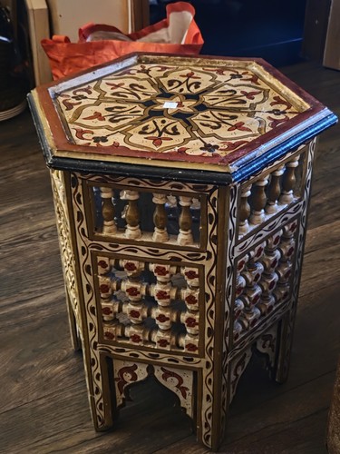 Vintage hand painted moroccan - painted,