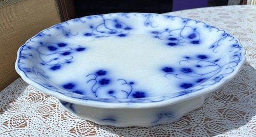 Vtg poss french faience - poss., blue