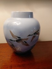 1930's HAND PAINTED FALCON WARE " MISTY MORN " VASE.