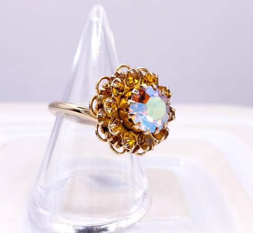 Vintage 1970s orange stone - vintage,