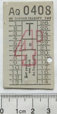 Vintage: 4d ticket London Transport T&T - T8