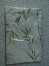 Green bamboo pattern textile shower curtain, 177 x 182 cm
