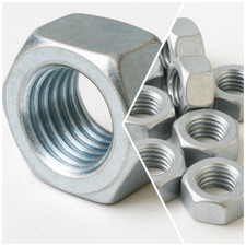 HEX FULL NUT STEEL HEXAGON METRIC ZINC PLATED BZP M4 M5 M6 M7 M8 M10 M12 - M30