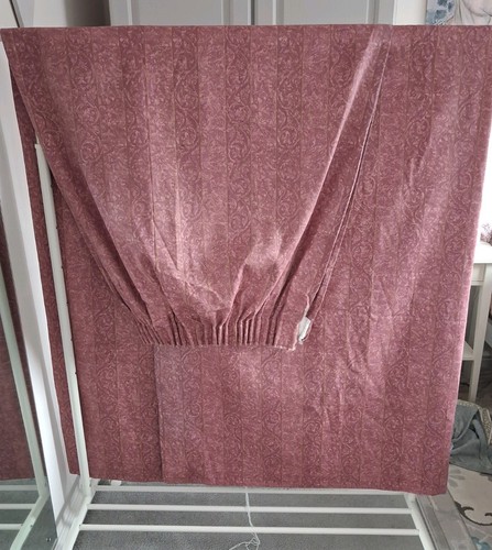 Burgundy curtains wide - curtains,