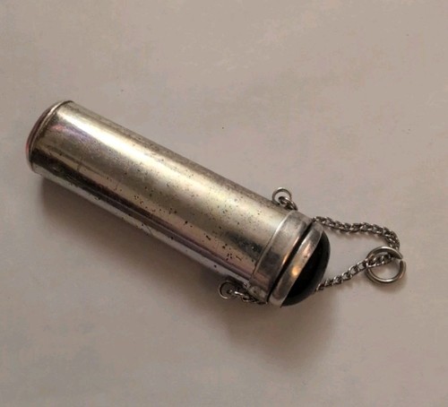 Vintage silver tone needle - silver,
