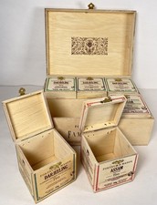 Fortnum & Mason Famous Tea Display Box with 6 Chestlets Boxes Hinged 90’s Empty