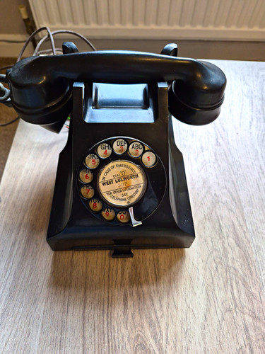 Black rotary dial desk - rotary,