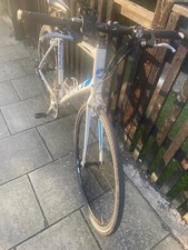 blue and white Rapid Giant mountain bike