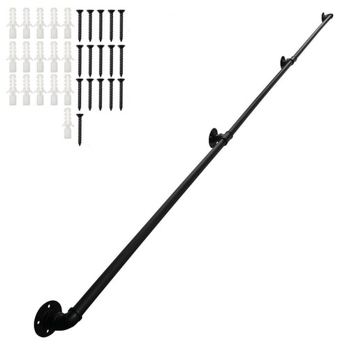 Heavy duty pipe stair handrail - pipe,