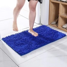 Non-Slip Absorbent Bath Shower Mat Rug Super Soft Chenille Machine Washable