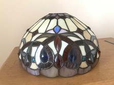 LARGE Tiffany Ceiling Lamp Stained Glass Shade Antique Style