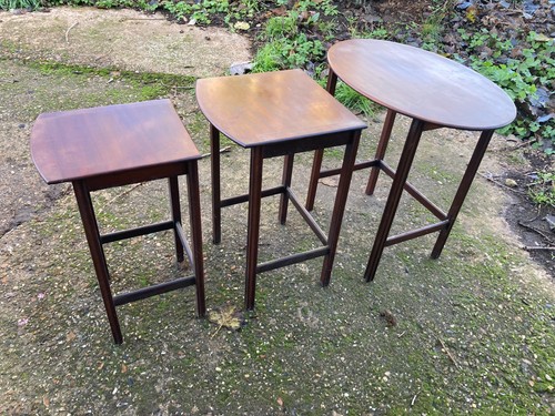 Wooden oval nest tables 3 - wooden,