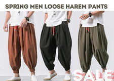 Men baggy harem pants - men,
