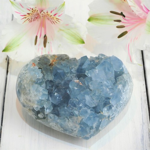 Large blue raw celestite - large,