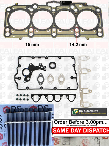 Cylinder head gasket set - gasket, bolt