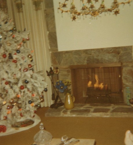 1970s christmas tree fireplace - 1970s,