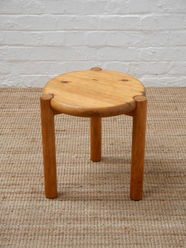 1970s pine stool - , or