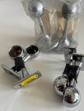 3 PAIRS x END BRACKETS CHROME FINISH METAL WARDROBE Rail Supports Brackets 19mm