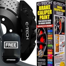 Brake Caliper Gloss Black E-Tech Car Engine Bay Block Wheel Hubs Paint Kit. +M