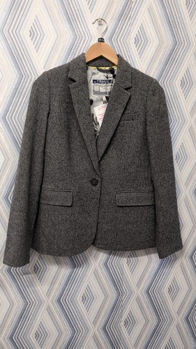 Joules tweed grey jacket size - joules,