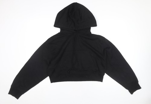 Zara women black hoodie - l,