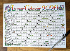 2026 Lunar Moon Calendar A4