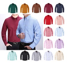 Mens Long Sleeve Shirt,Oxford