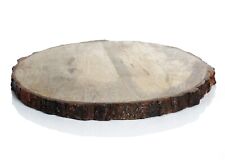 Round Wood Bark Display Cutting Serving Wooden Board 30cm Table Centerpiece UK