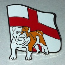 England enamel pin badge Bulldog and England flag