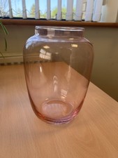 Pink Glass Vase – 8” Tall