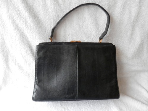 1940 vintage black snakeskin - 1940,
