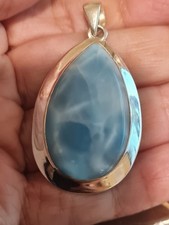 silver larimar pendant beautiful 17.6 grams