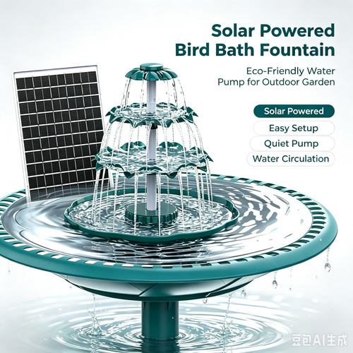 Outdoor solar water fountain - solar,