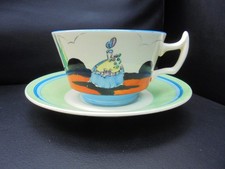 A Clarice Cliff Athens shape cup & saucer in IDYLL pattern