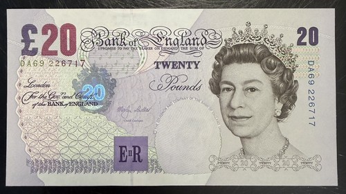 Old twenty pound note - old,