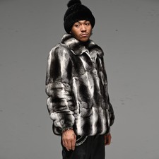 New Mens Chinchilla Real Rex