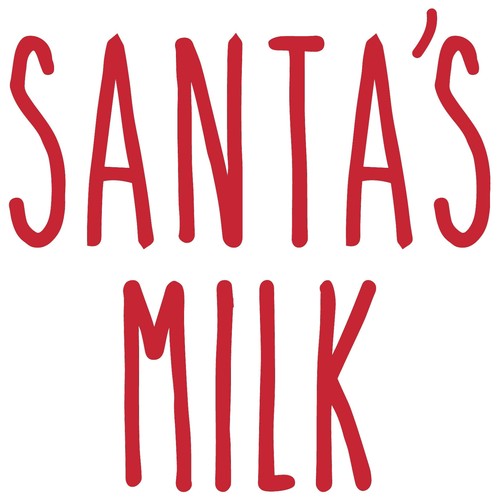 Santa milk vinyl decal - santa's,