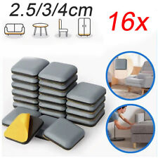 16PCS Square Furniture Gliders Self Floor Mover Pads Adhesive Teflon Sliders