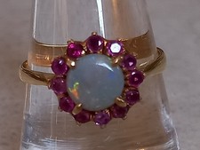 Vintage 14ct Gold Opal Ruby