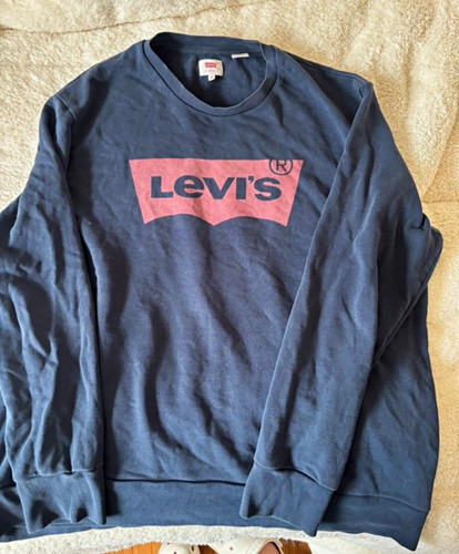Levi men blue crew - men's, neck