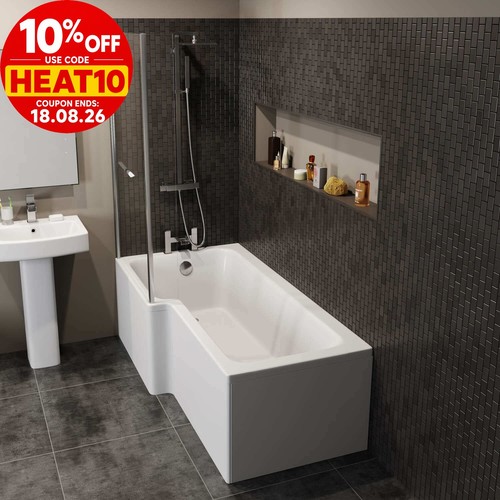 Modern shaped shower - modern, bath