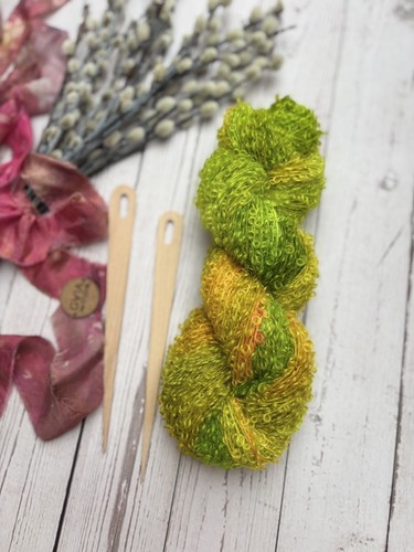 Hand dyed neon - dyed, mohair