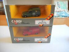 Corgi Classic 957 & 958 Morris Minor Vans 1959 Royal Mail & Gen Post Office+boxs