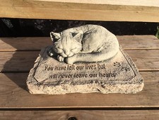 Cat Memorial Verse - Memorial - Garden Ornament  - Hand Cast