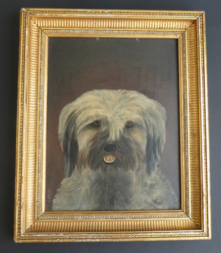 1880 antique oil painting - oil,
