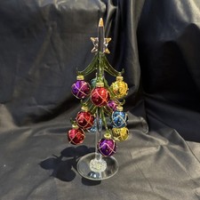 Vintage Shudehill Blown Glass Christmas Tree Jewell Giftware 21 x 7cm -Vintage 